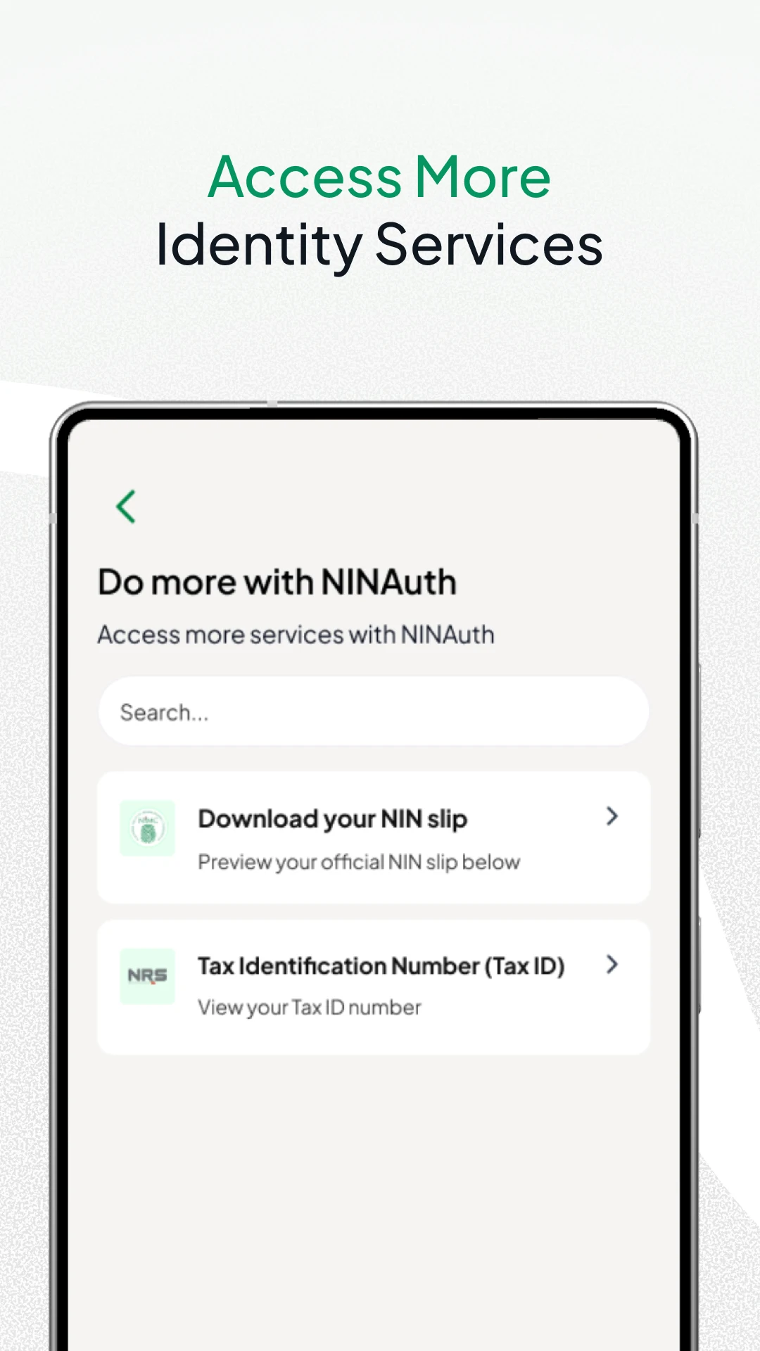 NINAuth screenshot